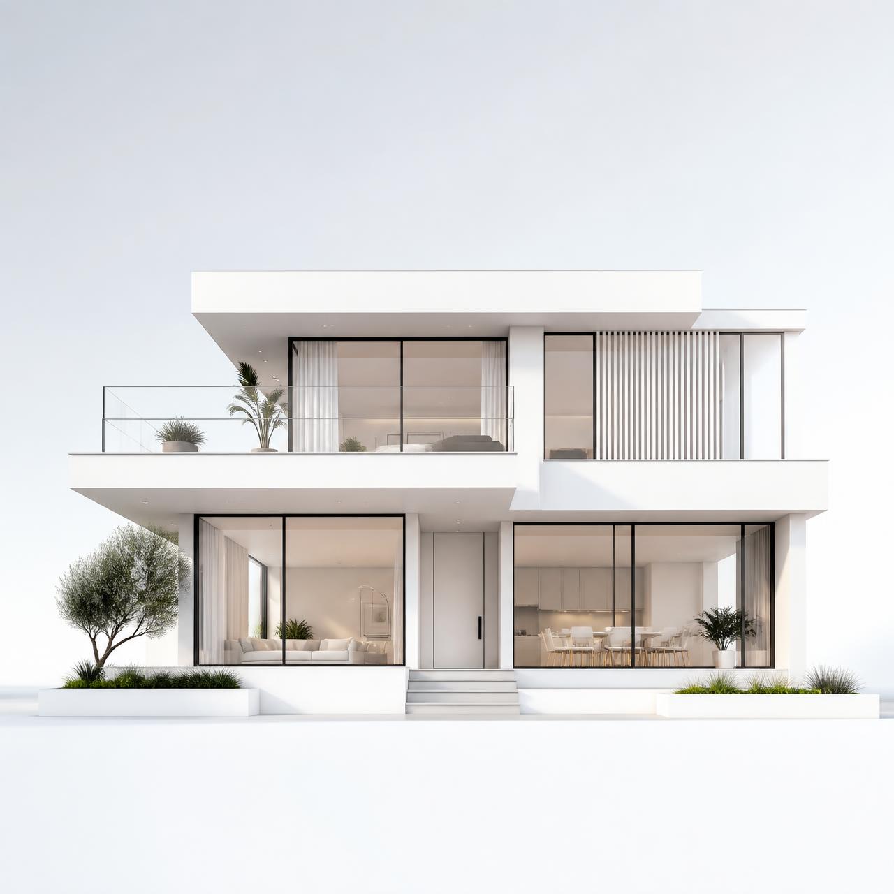 Maison contemporaine dont BatiScan3D recrée les plans